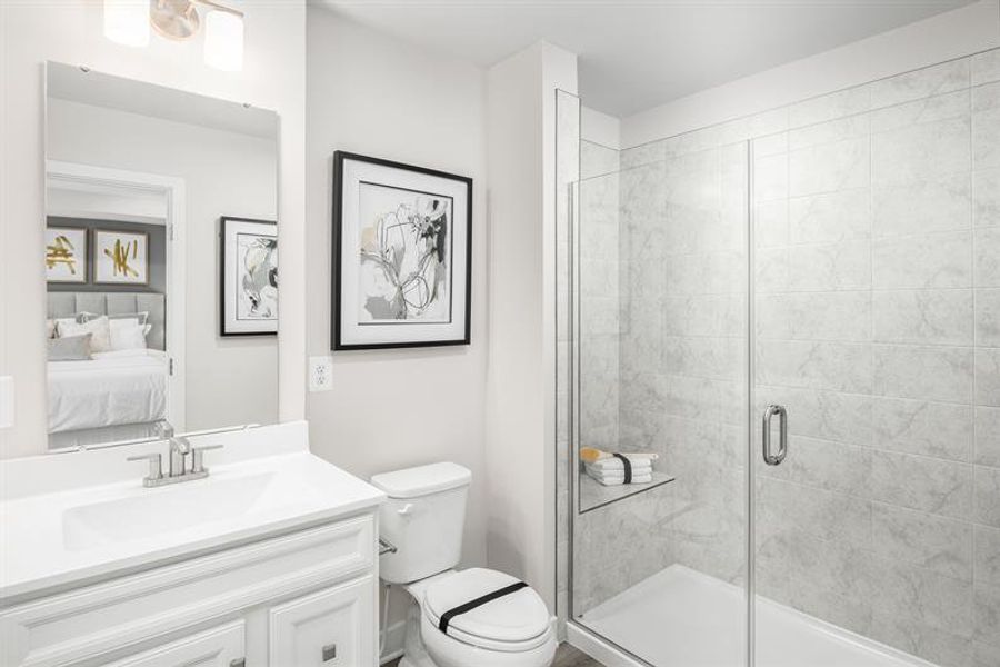 Representative furnished interior of a home built from the Schubert by Ryan Homes in Park Ridge at Sugar Hill, Sugar Hill (Image 25).