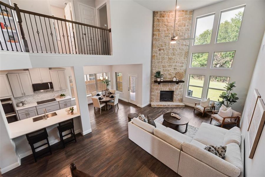 Furnished interior view inside a new home in Mercer Meadows, Royse City (Image 8).