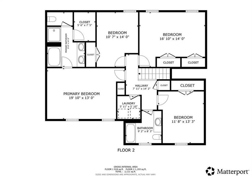 2D floor plan layout of this home in Old Lost Mountain Estates, Powder Springs, GA (Image 6).
