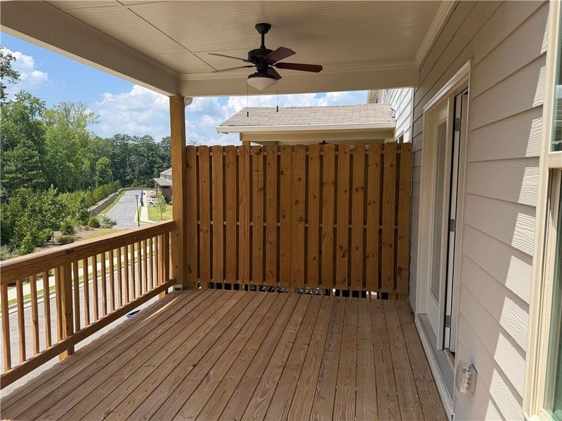 Exterior details and patio area of a home in Towns at Enclave, Lawrenceville (Image 2). Exterior details and patio area of a home in Towns at Enclave, Lawrenceville (Image 2).