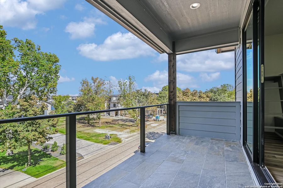 Exterior details and patio area of a home in , Kingsland (Image 25).