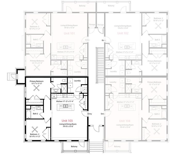 7363 Carothers Road, #103 Floor Plan
