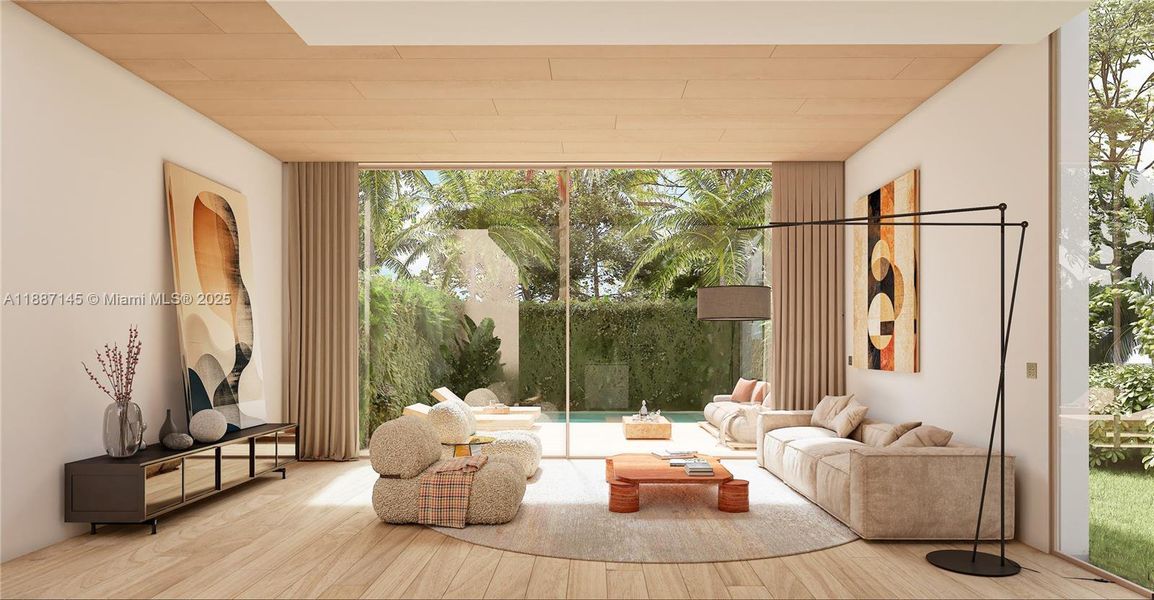 Furnished interior view inside a new home in , Miami (Image 8). Furnished interior view inside a new home in , Miami (Image 8).