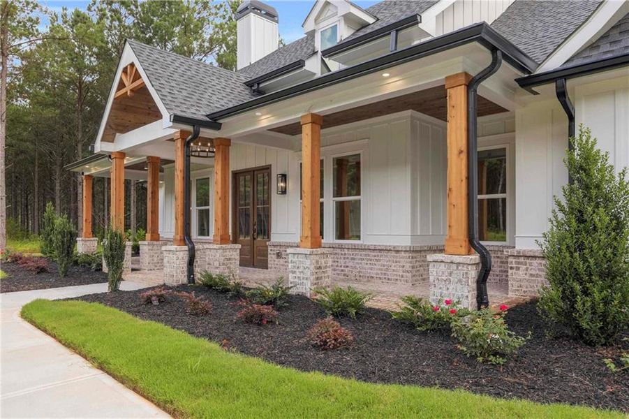 Exterior details and patio area of a home in , Monroe (Image 39).