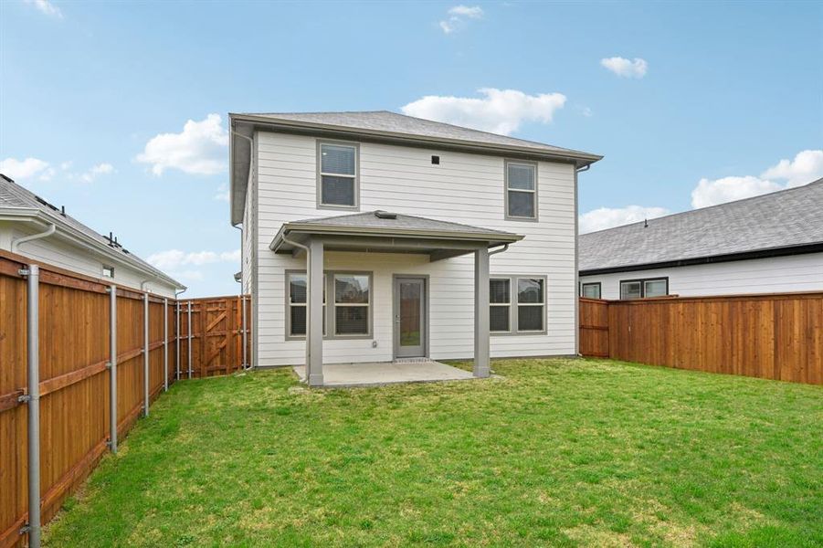 Exterior details and patio area of a home in Lakehaven - Spring Series, Farmersville (Image 3).