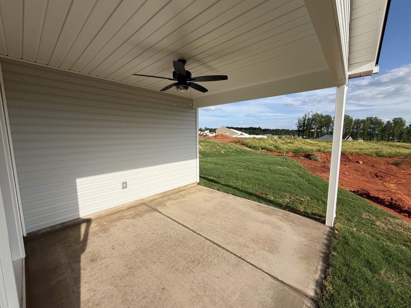 Exterior details and patio area of a home in Cleveland Meadows, Spartanburg (Image 2). Exterior details and patio area of a home in Cleveland Meadows, Spartanburg (Image 2).