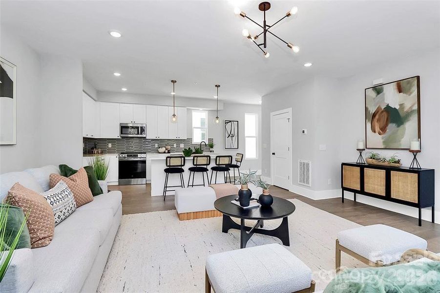 Furnished interior view inside a new home in , Charlotte (Image 4).