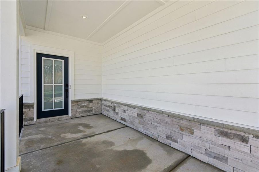 Exterior details and patio area of a home in Hemingway - Reserve Series, Cumming (Image 3).