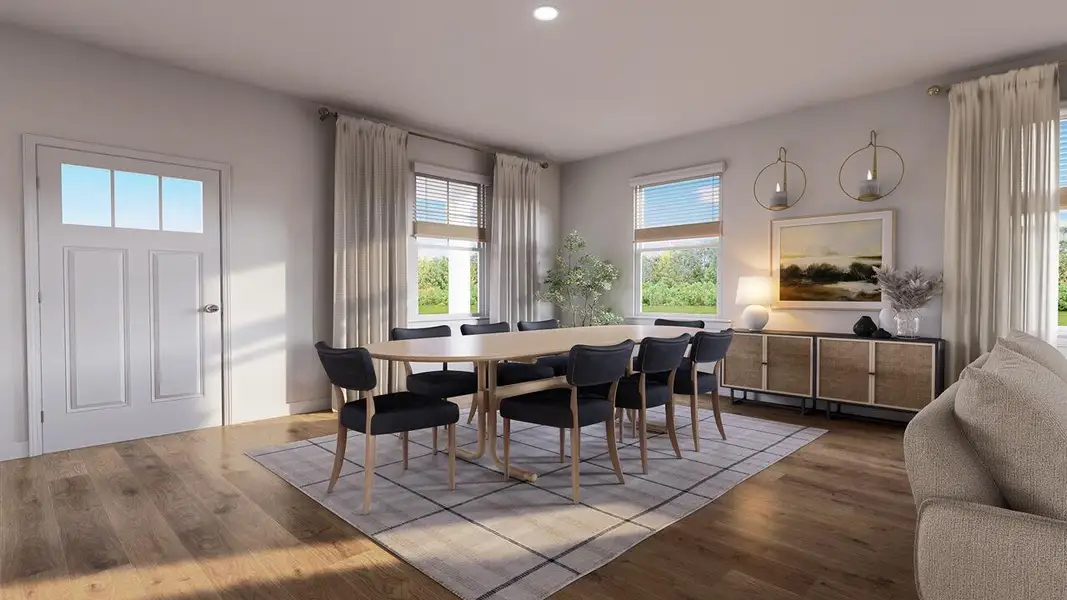 Furnished interior view inside a new home in The Cove at Mallard Crossing, Summerville (Image 4). Furnished interior view inside a new home in The Cove at Mallard Crossing, Summerville (Image 4).