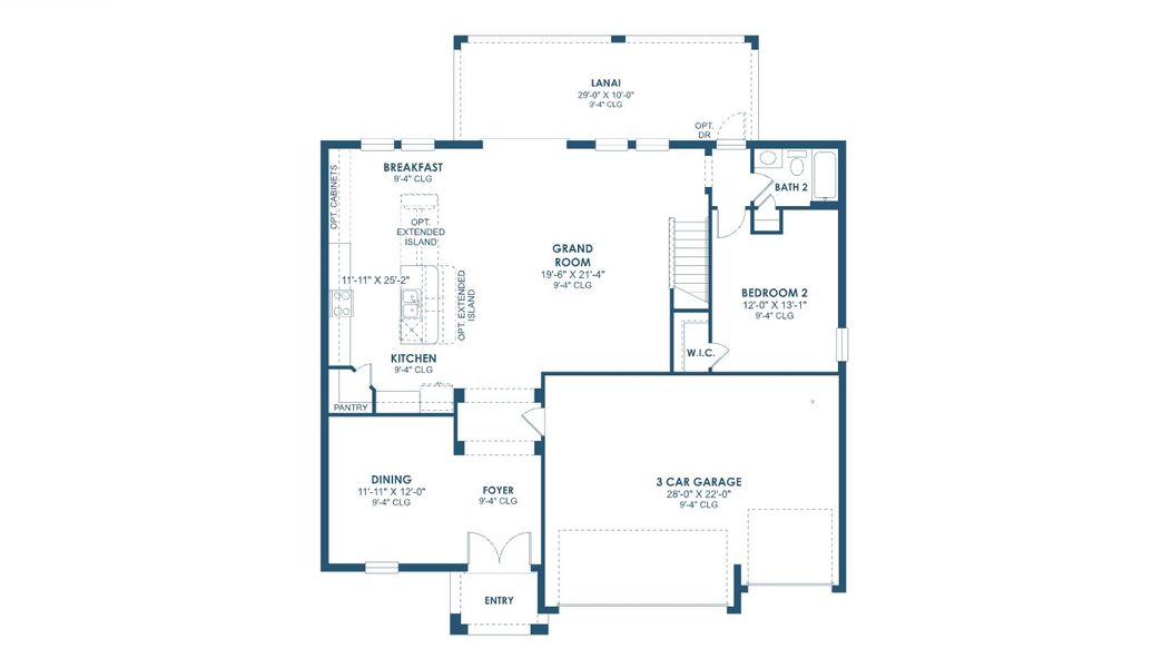 2D floor plan layout of this home in Pasadena Woods, Pasadena Hills, FL (Image 4).