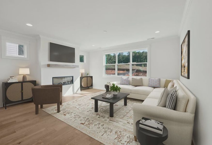 Virtually Staged Great Room - 10 of 22