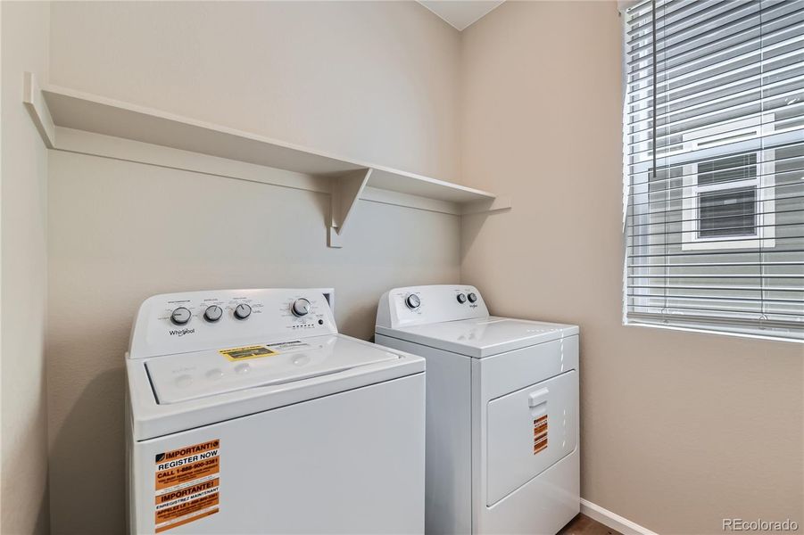 Laundry room w/included washer/dryer!