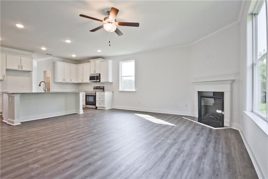 Spacious, unfurnished interior of a new home in Clark Farms, Flowery Branch (Image 32). Spacious, unfurnished interior of a new home in Clark Farms, Flowery Branch (Image 32).