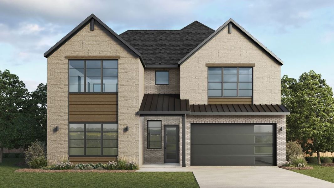 Representative exterior photo of a completed home built from the Medford by D.R. Horton in Greenwood Square, Richardson, TX (Image 2).