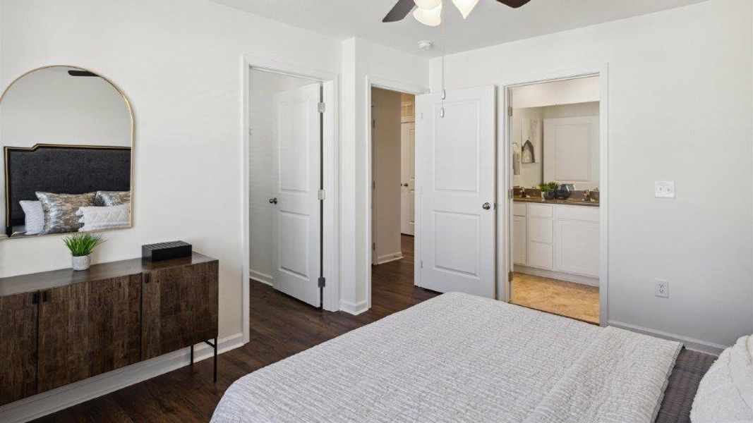 Representative furnished interior of a home built from the Altamont Townhome by D.R. Horton in Belcourt Landing, Cleveland (Image 13).