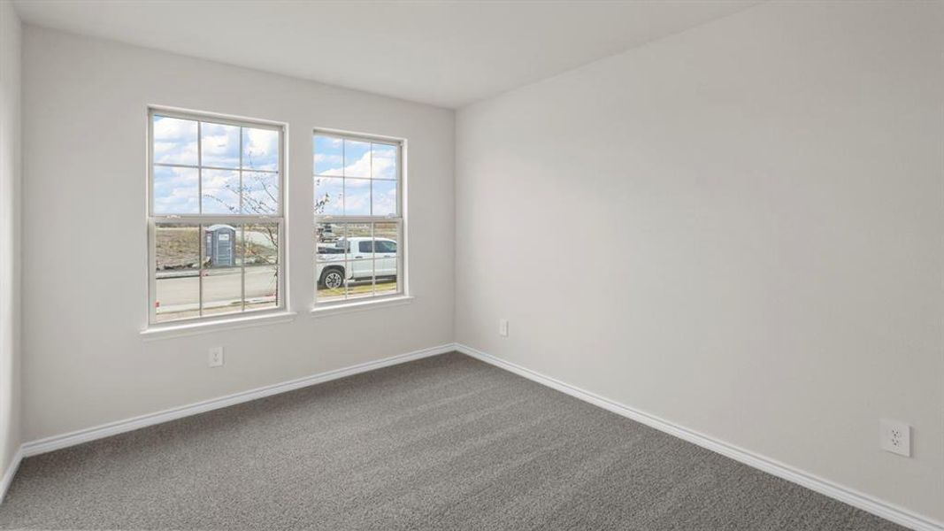 Neutral gray wall paint and gray carpet flooring Neutral gray wall paint and gray carpet flooring