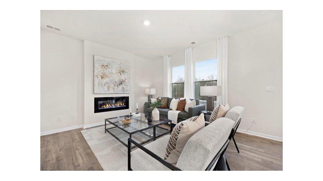 Representative furnished interior of a home built from the Taylor by D.R. Horton in Falls at Hickory, Hickory (Image 6).
