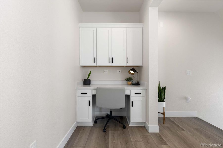 Furnished interior view inside a new home in Haskins Station, Arvada (Image 34). Furnished interior view inside a new home in Haskins Station, Arvada (Image 34).