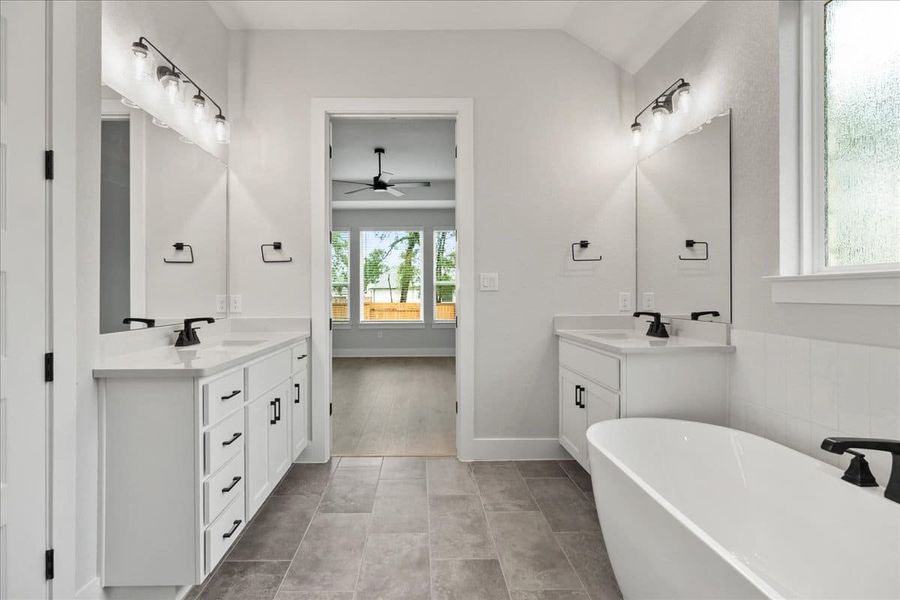 Furnished interior view inside a new home in 6 Creeks, Kyle (Image 15). Furnished interior view inside a new home in 6 Creeks, Kyle (Image 15).