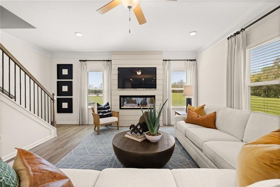 Furnished interior view inside a new home in Summerfield Place, Carrollton (Image 22). Furnished interior view inside a new home in Summerfield Place, Carrollton (Image 22).