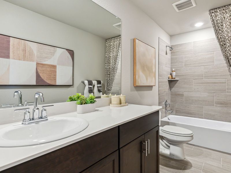 Furnished interior view inside a new home in Lakehaven - Premier Series, Farmersville (Image 12). Furnished interior view inside a new home in Lakehaven - Premier Series, Farmersville (Image 12).