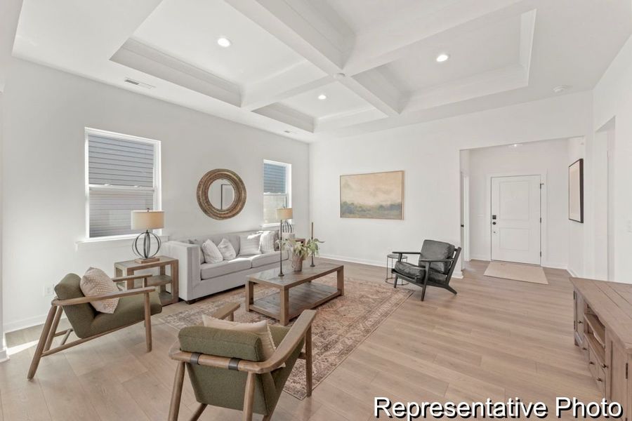 Furnished interior view inside a new home in Copper Ridge at Flowers Plantation, Clayton (Image 11).
