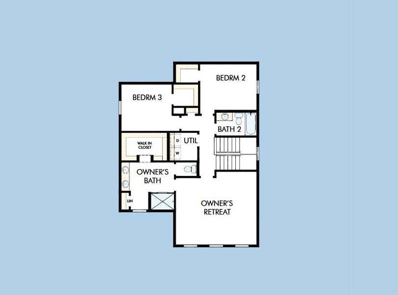 2D floor plan layout for the The Parton by David Weekley Homes in Heritage Green – The Classic Collection, Columbia, TN (Image 4). 2D floor plan layout for the The Parton by David Weekley Homes in Heritage Green – The Classic Collection, Columbia, TN (Image 4).