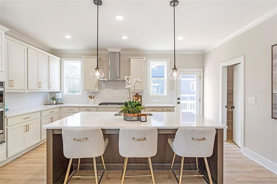 Furnished interior view inside a new home in Holly Springs Town Center, Holly Springs (Image 9).