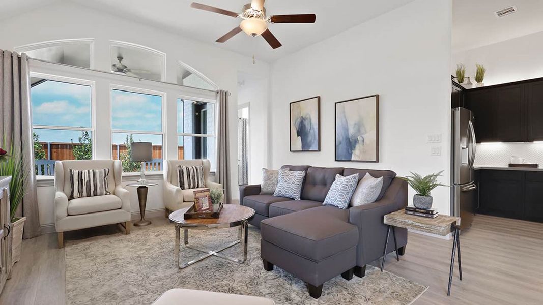 Representative furnished interior of a home built from the Juniper by Brightland Homes in Anna Ranch, Anna (Image 16).