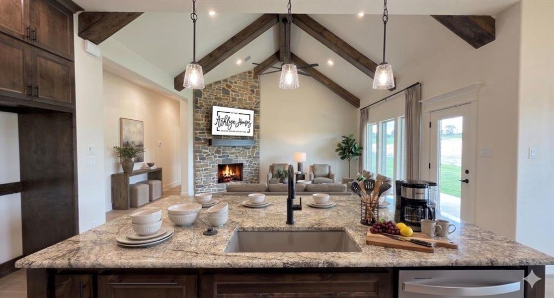 Furnished interior view inside a new home in The Ranches At Valley View, Springtown (Image 6).