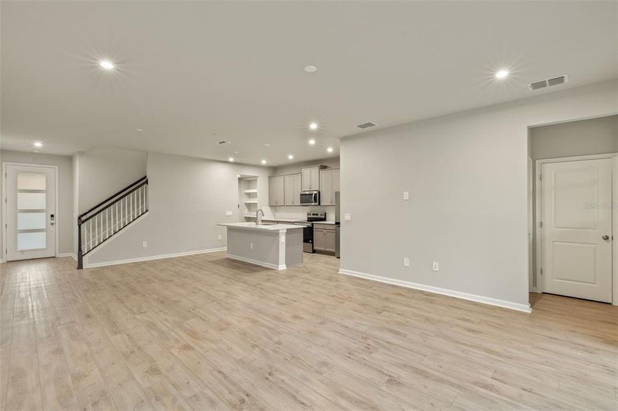 View of Dining and Kitchen From Great Room