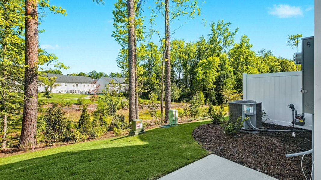 Exterior details and patio area of a home in Copper Run South, Durham (Image 3).