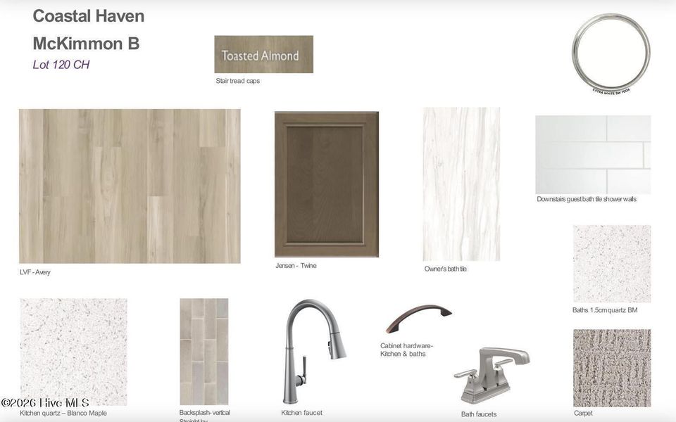Sample of building materials used in homes in Coastal Haven, Leland (Image 8).