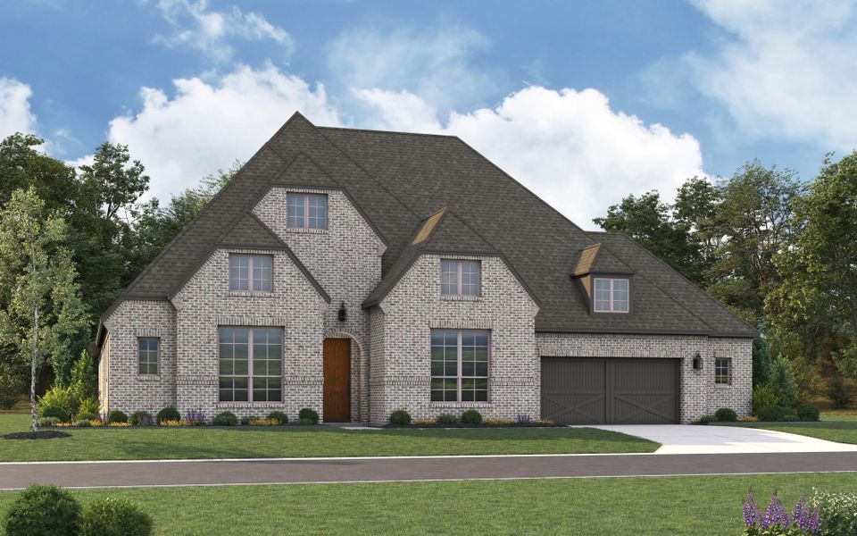 Representative exterior photo of a completed home built from the 6011 by Tradition Homes in Furst Ranch – 80′ Lots, Argyle, TX (Image 2). Representative exterior photo of a completed home built from the 6011 by Tradition Homes in Furst Ranch – 80′ Lots, Argyle, TX (Image 2).