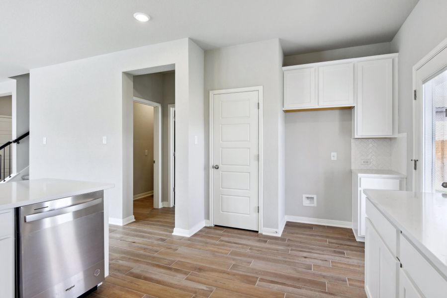 Kitchen in the Medina floorplan at a Meritage Homes community.