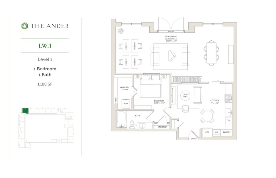 2D floor plan layout for the LW.1 by Ledgestone Development Group in The Ander, Austin, TX (Image 1). 2D floor plan layout for the LW.1 by Ledgestone Development Group in The Ander, Austin, TX (Image 1).