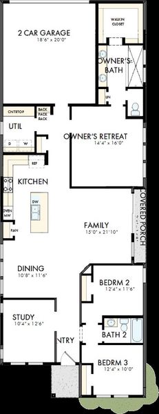 2D floor plan layout of this home in Goodland – Garden Series, Venus, TX (Image 2). 2D floor plan layout of this home in Goodland – Garden Series, Venus, TX (Image 2).