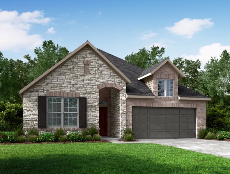 Representative exterior photo of a completed home built from the Mckinney by Beazer Homes in Bridgeland: Heritage Collection, Cypress, TX (Image 2). Representative exterior photo of a completed home built from the Mckinney by Beazer Homes in Bridgeland: Heritage Collection, Cypress, TX (Image 2).