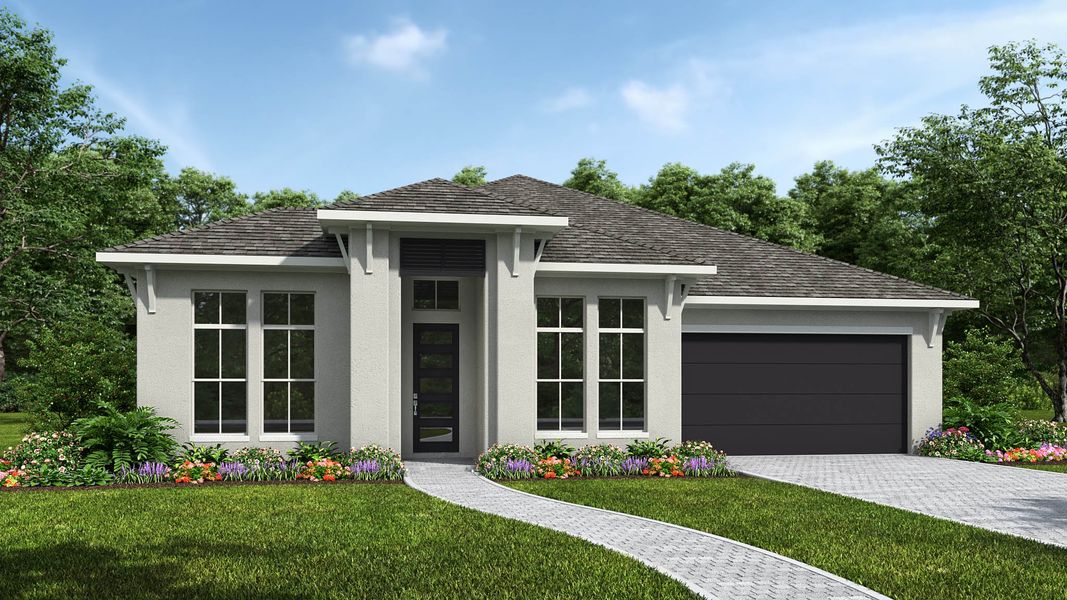 Representative exterior photo of a completed home built from the 3070F by Perry Homes in Glynlea Country Club 60', Port St. Lucie, FL (Image 1).