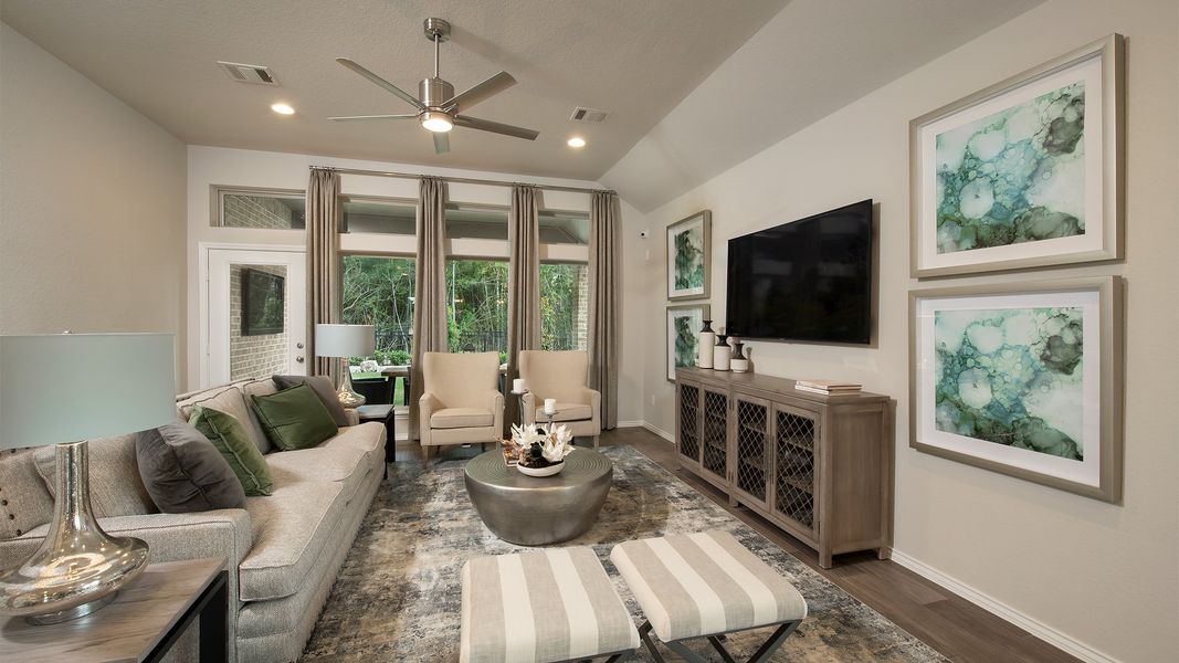 Furnished interior view inside a new home in Briggs Ranch, San Antonio (Image 75).