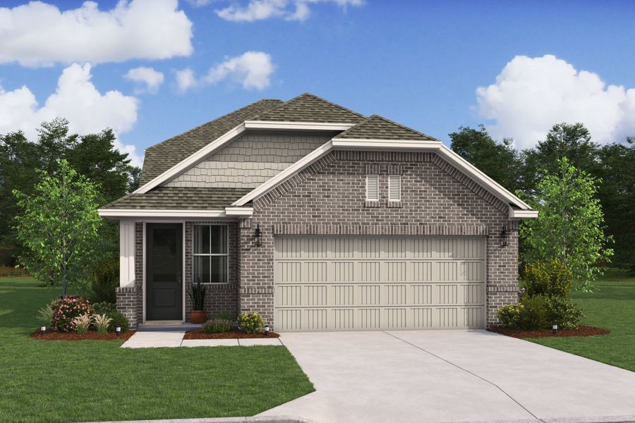 Representative exterior photo of a completed home built from the Scotch Pine by K. Hovnanian® Homes in Bergamo, Katy, TX (Image 11). Representative exterior photo of a completed home built from the Scotch Pine by K. Hovnanian® Homes in Bergamo, Katy, TX (Image 11).