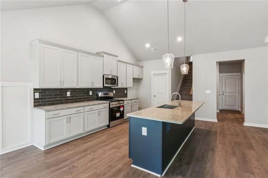 Furnished interior view inside a new home in Traditions of Braselton, Jefferson (Image 10).