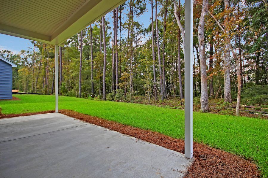 Exterior details and patio area of a home in Creek Pointe, Moncks Corner (Image 2). Exterior details and patio area of a home in Creek Pointe, Moncks Corner (Image 2).