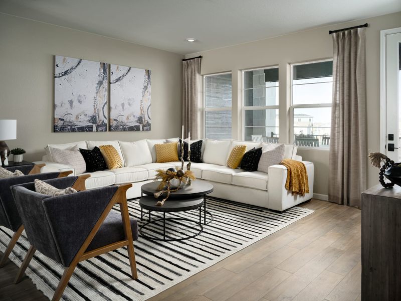Representative furnished interior of a home built from the M by Tri Pointe Homes in Candelas Townhomes, Arvada (Image 14).