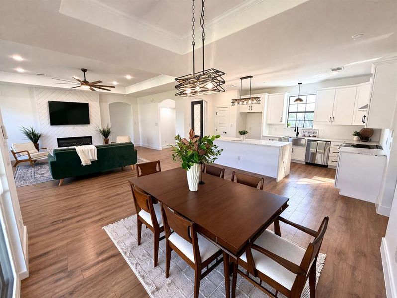 Furnished interior view inside a new home in , Granbury (Image 9). Furnished interior view inside a new home in , Granbury (Image 9).