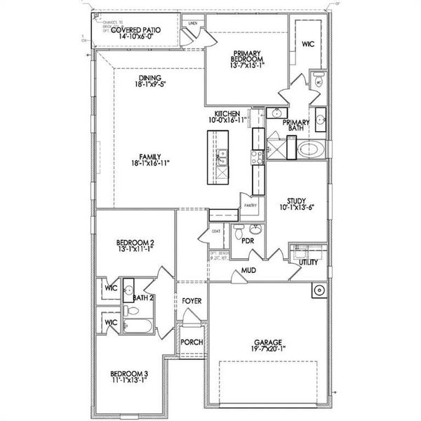 2D floor plan layout of this home in Hickory Hill, Sherman, TX (Image 5). 2D floor plan layout of this home in Hickory Hill, Sherman, TX (Image 5).