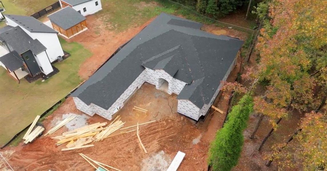 In-progress construction of a new home in , Mableton, GA (Image 1).