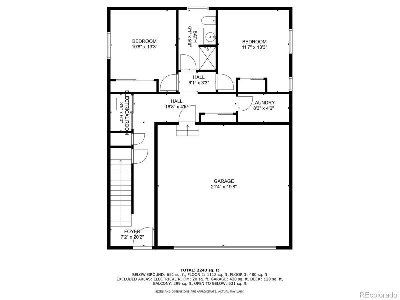2D floor plan layout of this home in , Idaho Springs, CO (Image 3).