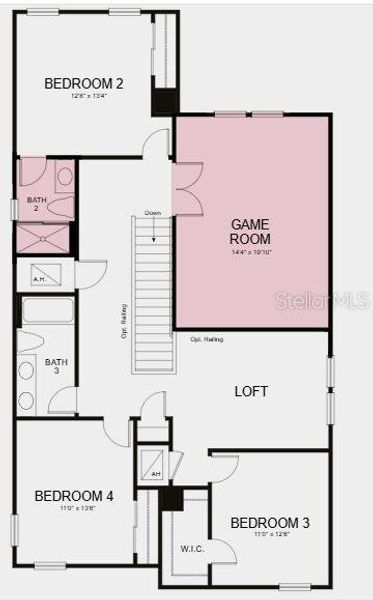 Additional Highlights Include: Gourmet kitchen, shower at upstairs bath, and game room.