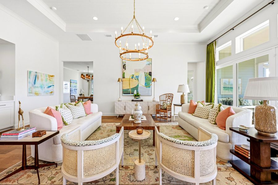 Furnished interior view inside a new home in Amelia National Country Club, Fernandina Beach (Image 10).